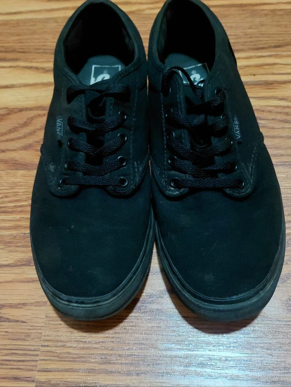Vans Off The Wall Authentic Lo Pro Black Casual Shoes Sneakers Sz 8 Canvas Shoe